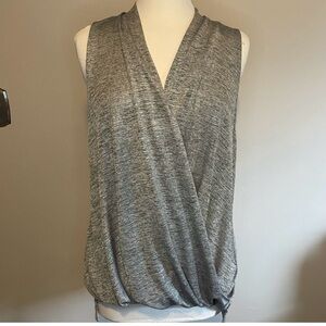 Anthropologie AKEMI + KIM metallic wrap top